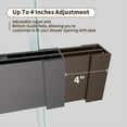 thumbnail image 5 of 44-48" W x 74" H Frameless Shower Door, Double Sliding Door with 5/16" SGCC Tempered Clear Glass, Soft-Closing, Matte Black, 5 of 12