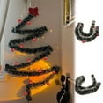 thumbnail image 2 of PEIBang Christmas Tinsel Garland Decor,Dark Green Garland with Red Balls for Holiday Party Xmas Tree Decoration, 2 of 5