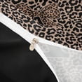 thumbnail image 3 of meiyoeat Leopard Print Bow Letter A Twin Bedding, Women Teens, Brown Animal Print Duvet Cover Set, Black Reversible2 Pieces, 1 Duvet Cover and 1 Pillowcase, 3 of 5