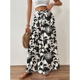 thumbnail image 5 of Bsubseach Fashion Women Wide Leg Pants Floral Flowy Palazzo Pants Summer Casual Cruise Trousers, 5 of 10