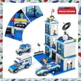 thumbnail image 5 of Exercise N Play  City Police Station Building Kit, Police Car Toy, City Police Blocks Sets with Cop Car & Patrol Vehicles Gift for Boys Girls 6-12, 5 of 9
