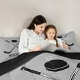 thumbnail image 5 of Feelyou Eat Hockey Sleep Full Size Comforter Sets, Cartoon Sports Game Bedding Sets, 3pcs, 5 of 8