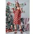 thumbnail image 5 of Lilgiuy Women Dress Christmas Printed Strapless Long Sleeve Dress, 5 of 6