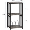 thumbnail image 5 of Record Player Stand Vinyl Record Storage Holder End Table, Gray, 5 of 7