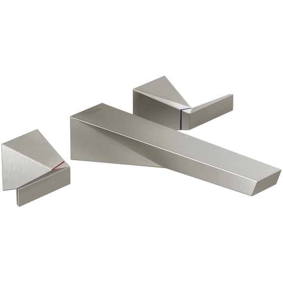 Delta T3543lf-Wl Trillian 1.2 GPM Wall Mounted Bathroom Sink Faucet Widespread Bathroom