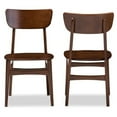 thumbnail image 4 of Baxton Studio RT365-CHR Netherlands Mid-Century Modern Scandinavian Style Dark Walnut Bent Wood Dining Side Chair - 33.54 x 17.75 x 19.89 in. - Pack of 2, 4 of 4