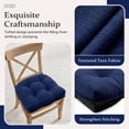 thumbnail image 6 of Chair Cushions for Dining Chairs, Non-Slip Kitchen Chair Pads with Ties, Tufted Shredded Foam Kitchen Chair Cushions Set of 4, 15.5" X 15.5", Royal Blue, 6 of 12