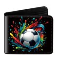 thumbnail image 1 of Tonnylam Billetera plegable con temática de fútbol — Billetera compacta para adolescentes, un regalo para los aficionados al fútbol, 1 of 3