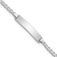 thumbnail image 3 of 14K White Gold Flat Curb Link ID Bracelet, 3 of 3
