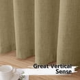 thumbnail image 4 of Short Linen Curtains Living Room Rod Pocket Semi Sheer Curtain Burlap Light Filtering Thick Linen Drapes for Bedroom, 54 x 54 inches Long, Taupe, Set of 2 Panels, 4 of 19