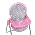 thumbnail image 4 of Cotton Candy Pink Foodie Doll Highchair in Grey Polka Dots, Fits Dolls Up to 21", 4 of 5
