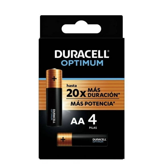 Pilas Alcalinas Duracell Optimum AA 4 pzas