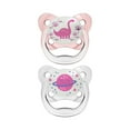 thumbnail image 1 of Dr. Brown’s® PreVent™ Contour Glow in The Dark 2PK Pacifiers, Stage 2 (6-18m), Pink, 1 of 3