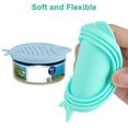 DISEN 3pcs Silicone Pet Food Can Lids with Spoon FDA Safe BPA Free for