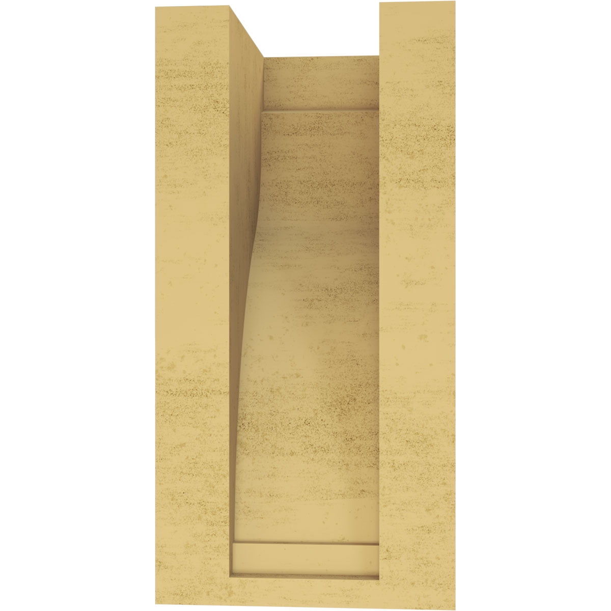 4"W x 4"D x 8"H Wide Helena Rough Cedar Woodgrain TimberThane Corbel, Primed Tan