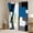 Navy, variant on Erosebridal Blue Rectangle Curtains Pack of 2 (42Wx63L),Geometric Sqare Black Out Curtains,Abstract Artwork Curtains for Living Room,Plaid Bedroom Decorative