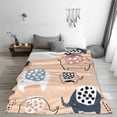 thumbnail image 5 of Pofeuu Cute Ink Drawn Elephants Print Ultra-Soft Micro Fleece Blanket,for Bed Or Sofa,All Season Throw Blankets Flannel Blanket-60"x50", 5 of 7