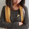thumbnail image 4 of 2025 Upgraded Gold Bee Big, Faux Pearl Rhinestone Brooch Pin Scarf Clothes Decor Jewelry Creative and Processed Brooches and Pins, 4 of 7