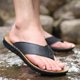 thumbnail image 1 of Zapatos de playa, chanclas para hombre, sandalias de cuero, zapatillas casuales para hombre, sandalias antideslizantes para exteriores, zapatos para hombre, 1 of 6