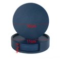 thumbnail image 2 of Leather Coasters Spill Protection For Table Desk Durable And Non Slip Leather Coaster Fit Common, 2 of 5
