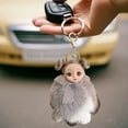 thumbnail image 5 of shyuyusa Cute Fur Puffy Baby Doll Keychain Keyring Bag Pendant Home Decoration Holiday Party Gift Key Chain Backpack Pendant Key Fob Car Pendant, 5 of 7