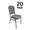 Charcoal Grey Fabric on Silver Vein Frame, variant on Banquet Chair - Crown| Black Vinyl on Silver Vein Frame, 20 pack