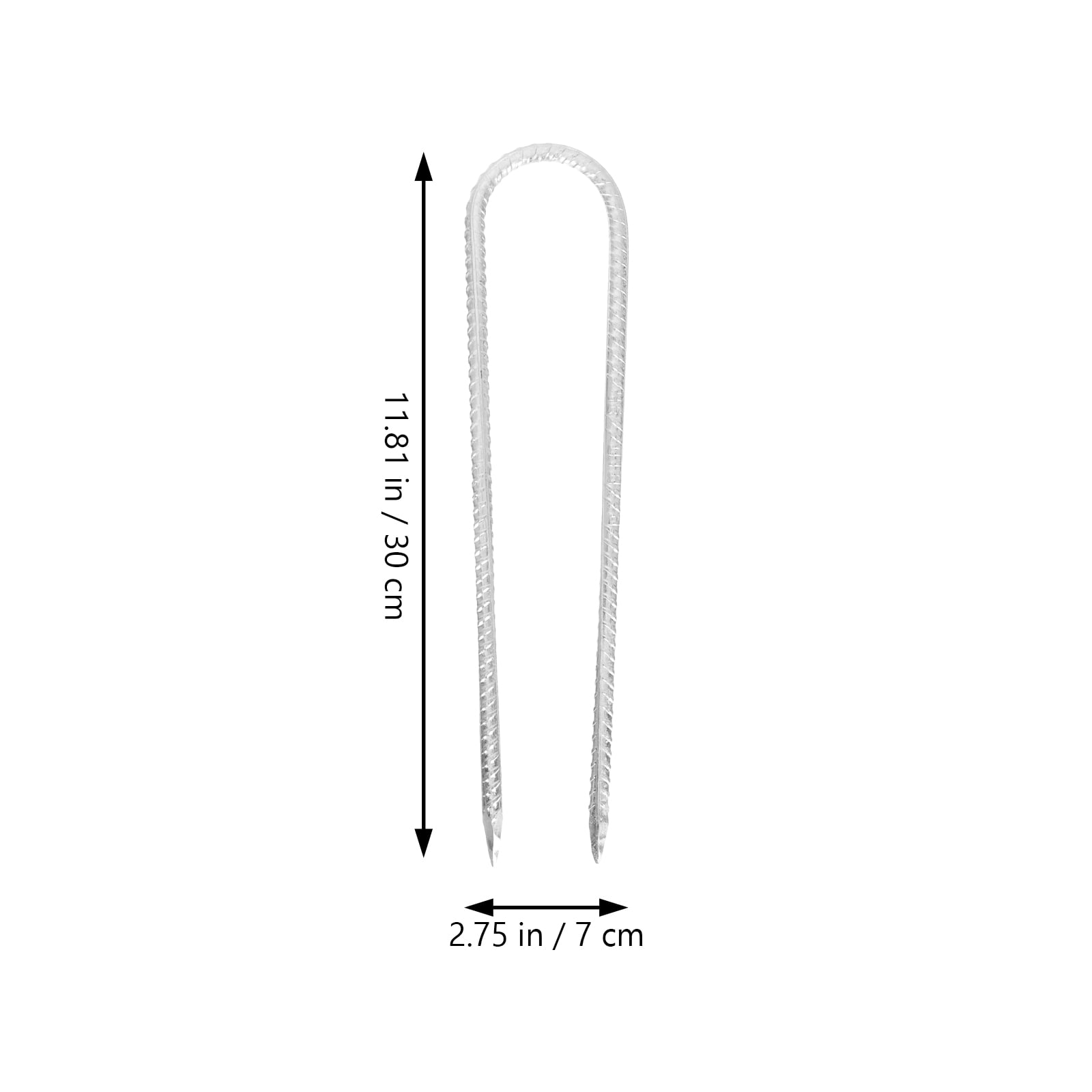 Soimiss Tent Nail U-Shaped Stakes Silver Galvanized Steel 4Pcs