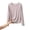 Beige, variant on Women's Pajama Tops Long Sleeve Round Neck Polka Dot Print Night T-Shirts Loose Casual Sleep Tops Lounge