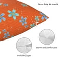 thumbnail image 5 of YFYANG Square Decorative Throw Pillow Case (Without Pillow Insert), Orange Line Floral Bedroom Sofa Car Cushion Cover, 18"x18", 5 of 9