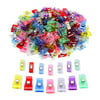 IPOW Sewing Quilting Clamps Binding Plastic Clips Craft Clips No Pins for Crochet Knitting,100 pcs, 2 Size