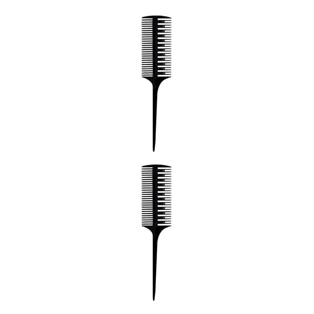 Qarigey Peine resaltador, cepillo de pelo de doble cara para teñir el hogar, barbería, salón, herramientas de peluquería, regalos para estudiantes Type6 NO6 Qarigey CBP196761