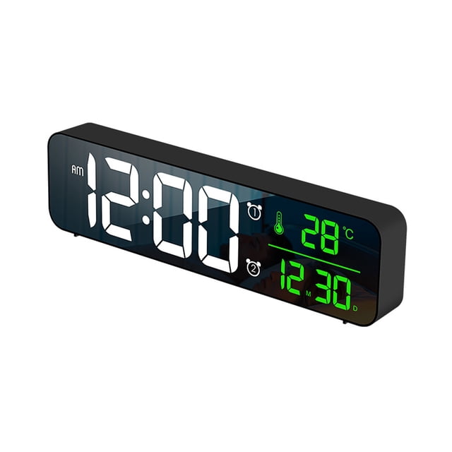 Despertador digital LED para dormitorio Reloj electrónico con termómetro