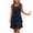 Navy, variant on Tqcoqu Women's Chiffon Tiered Ruffle Dress,Round Neck Sleeveless Knee Length Casual Cocktail Dresses,2026 Trendy Clothes,Army Green Women's S-XXL