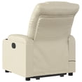 thumbnail image 2 of vidaXL Stand up Massage Recliner Chair Cream Faux Leather, 2 of 5