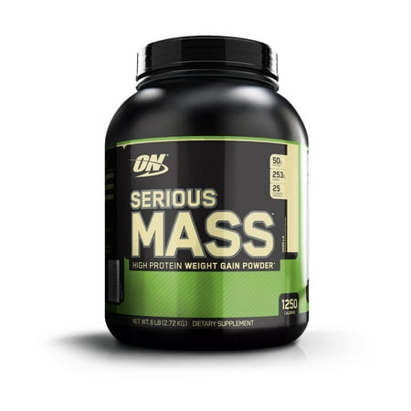 Optimum Nutrition Serious Mass Protein Powder, Vanilla, 50g Protein, 6lb, (Best Way To Grow Muscle Mass)