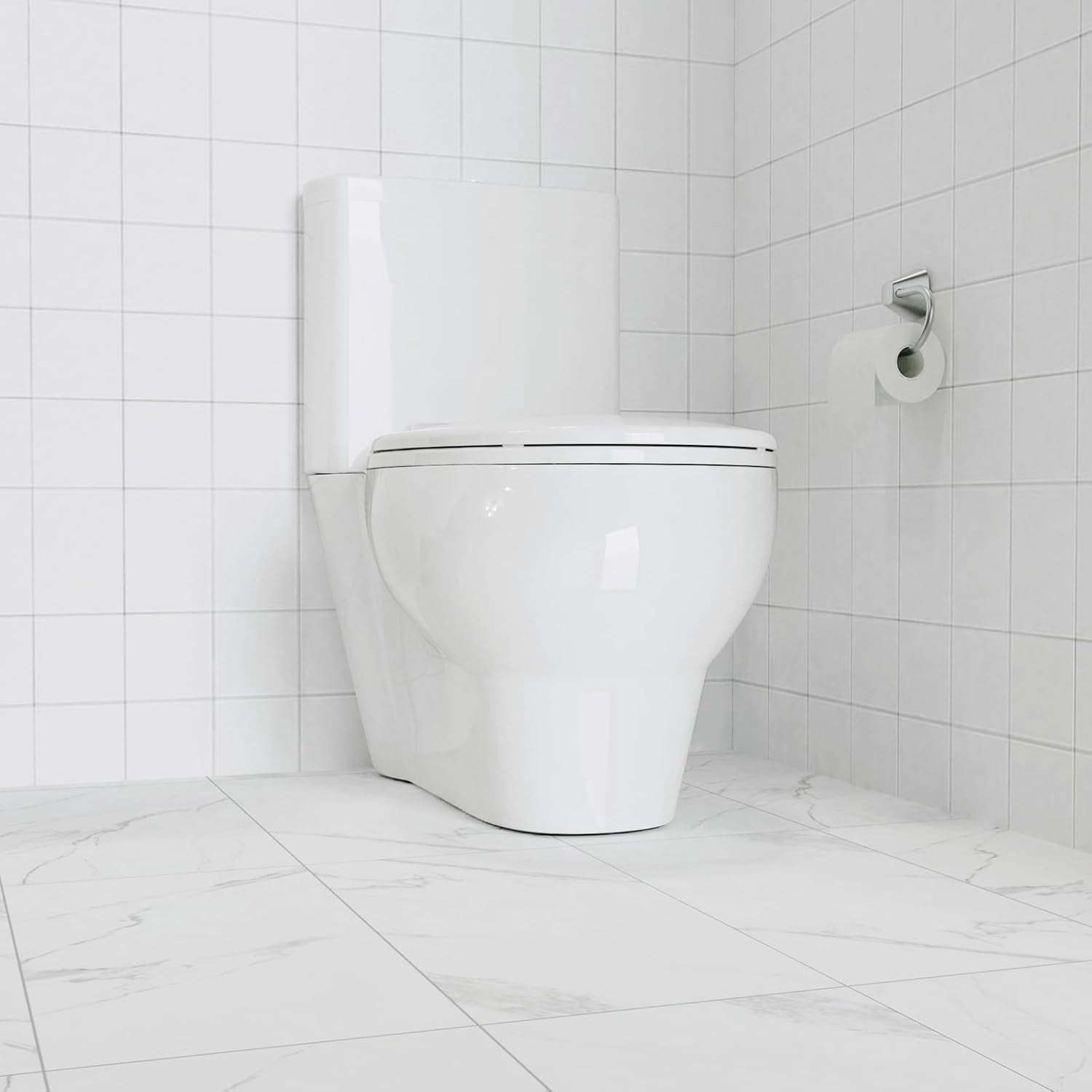 Soft Close Commercial Toilet Seat - Heavy Duty Plastic, Quick-Release Hinges, All-purpose Fit, Mark-Resistant, Easy Install & Clean, 17" Round, F2040 American Standard, 2 Pack, White