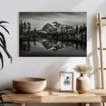 thumbnail image 3 of Elephant Stock Monochromatic Mountain Wall Art - Horizontal Canvas Wall Art - Living Room Wall Decor - Nature Canvas - Gray And White Decor - 24" x 16", 3 of 8