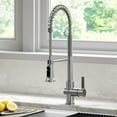 thumbnail image 3 of Kraus Britt 2-in-1 Commercial Style Pull-Down Single Handle Water Filter Kitchen Faucet for Reverse Osmosis or Water Filtration System in Spot Free Stainless Steel, 3 of 17