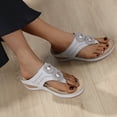 thumbnail image 2 of Juebong Sandals clearance Orthopedic Sandals for Women Open Toe Flip Flop Sandal Walking Slippers with Arch Support Anti-Slip Breathable Sandal Vintage Platform Outdoor Flats Shoes, 2 of 4