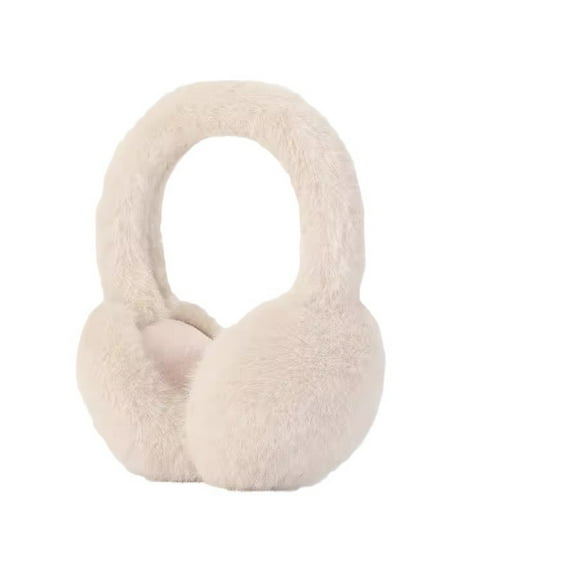 7.9x5.5In Faux Fur Warm Earmuff,Reusable Foldable Earmuff for Children,Beige Ear Cover for Winter Women,Children,Kids