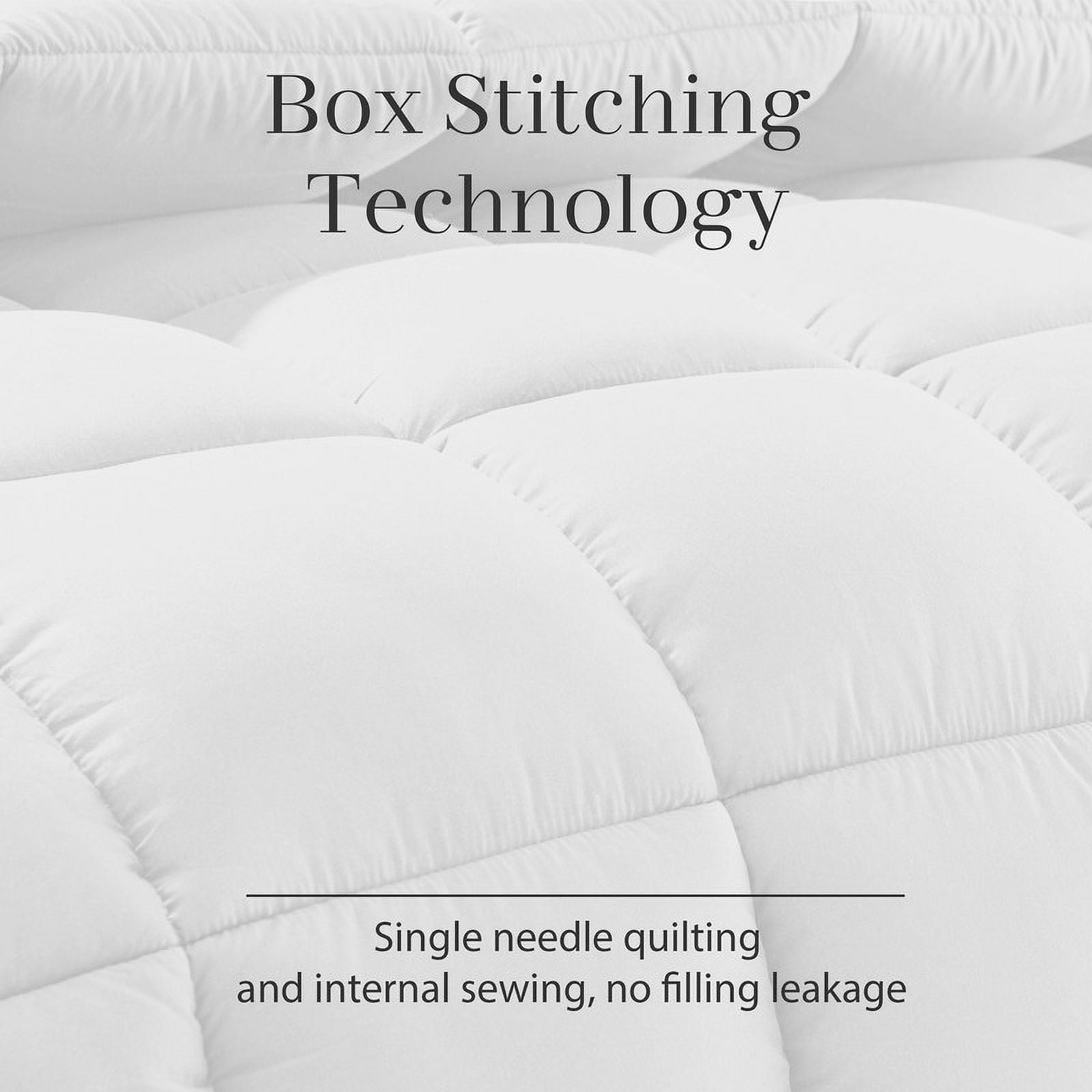 JUSTLET Luxury Solid Down Alternative Machine Washable White Comforters Duvet, California King