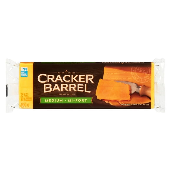 Cracker Barrel Cheese Medium Cheddar Coloured, 400g