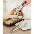 thumbnail image 2 of Pinzas de cocina de acero inoxidable Pinzas para ensalada Pinzas para barbacoa Pinzas para servir alimentos resistentes para freír, cocinar, cortar pan tostado, asar a la parrilla, servir buffet,, 2 of 5