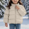 thumbnail image 2 of ITSAME Girls Quilted Puffer Jacket (1-8) Bear Graphic Zip Up Winter Warm Coat with Pockets Size 12M, 2 of 7
