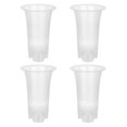 thumbnail image 4 of 5 Inch 8pcs Clear Flower Pot Planter Plastic Orchid Pot With Holes Tall Plant Pots For Home Flower, 4 of 5