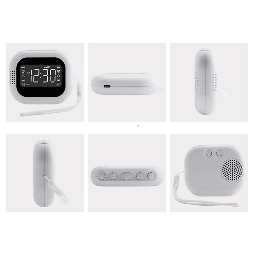 WE-POLUJ Rechargeable Vibrating Alarm Clock with Adjustable Vibration Level and Sound 2 Alarm Snoozes Function for Heavy Sleepers