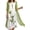 Mint Green, variant on Pisexur Plus Size Dress for Women Two-Piece Set Sundresses - Summer Casual Floral Print O-Neck Sleeveles Skirt Solid Chiffon Maxi Dress