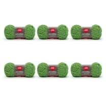 Red Heart Scrubby 4 Medium Polyester Yarn, Lime 3.5oz/100g, 92 Yards (6 Pack)