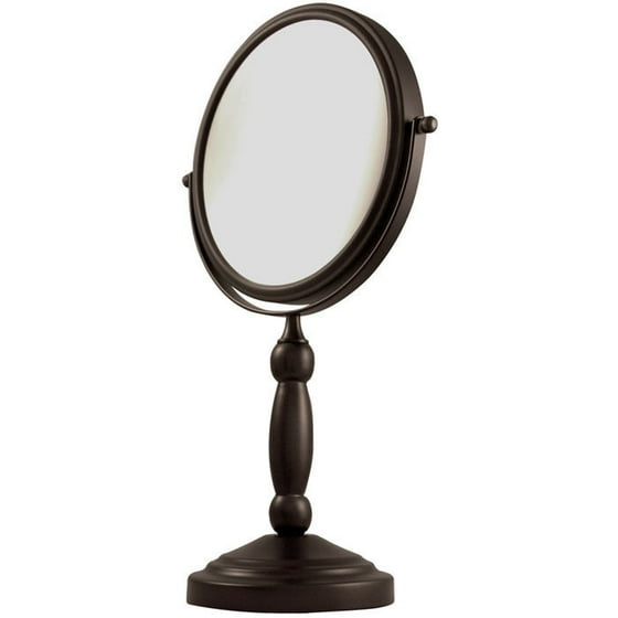 Zadro 10x Mag 2 Sided Swivel Vanity Mirror 8 Inch Oil Rubbed Bronze Finish