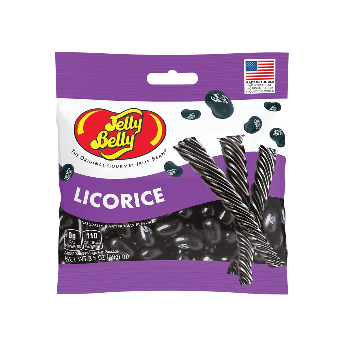 (4 pack) Jelly Belly Licorice Jelly Beans, 3.5 Oz